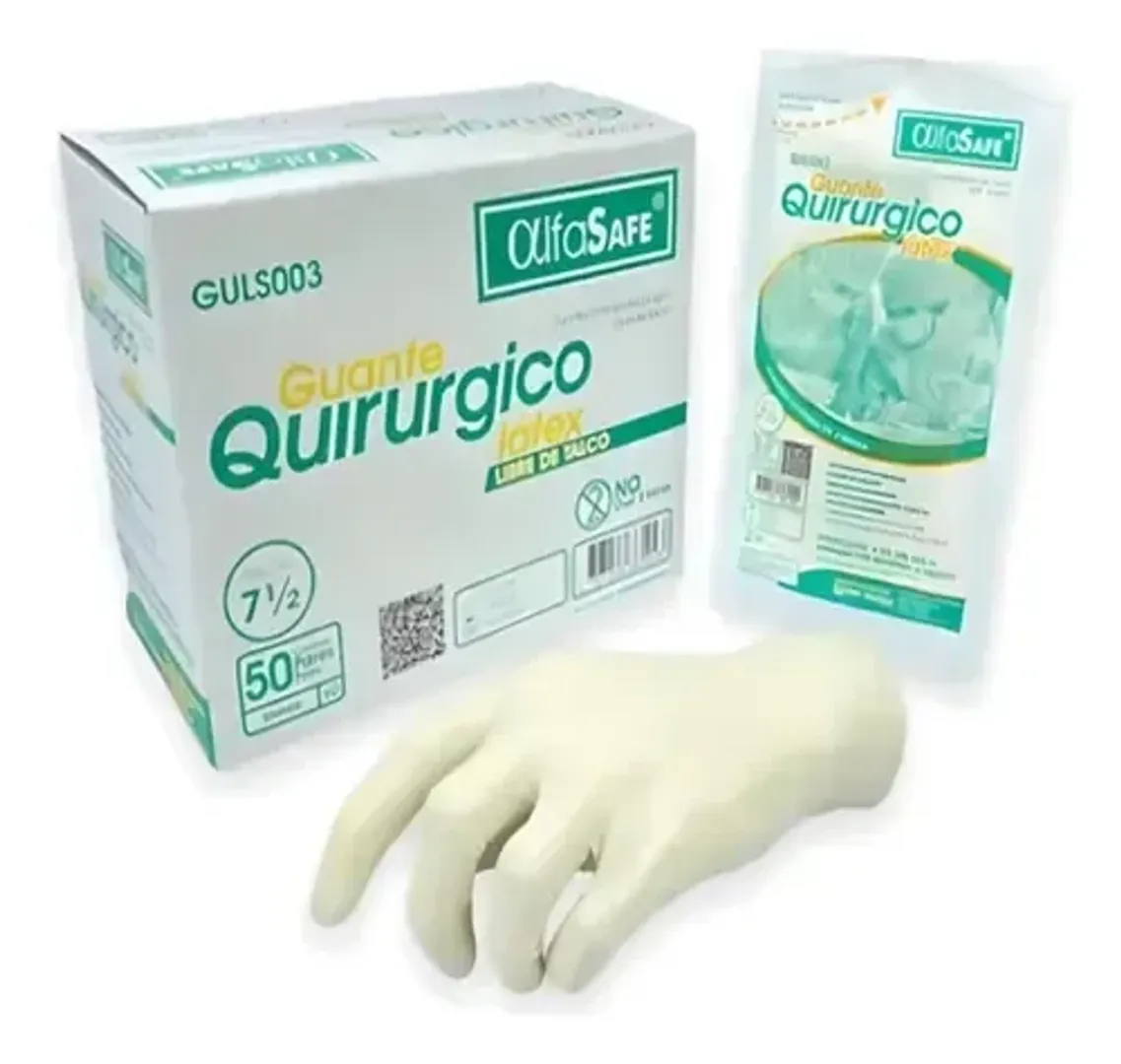 GUANTE ESTERIL 7.5 ALFASAFE UNIDAD