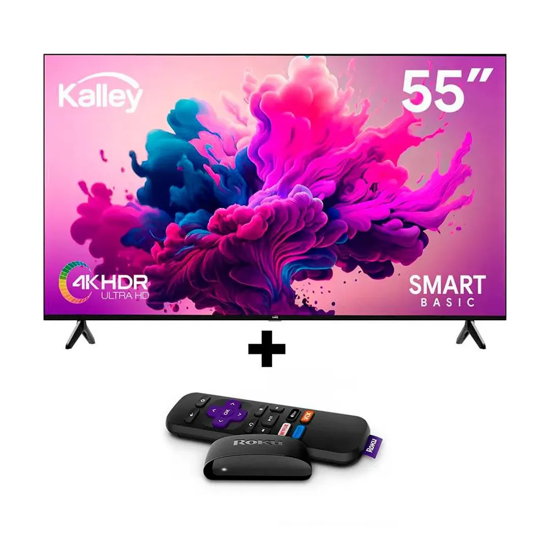LED KALLEY 55 SMART BASICO 4K CONTROL VOZ + ROKU