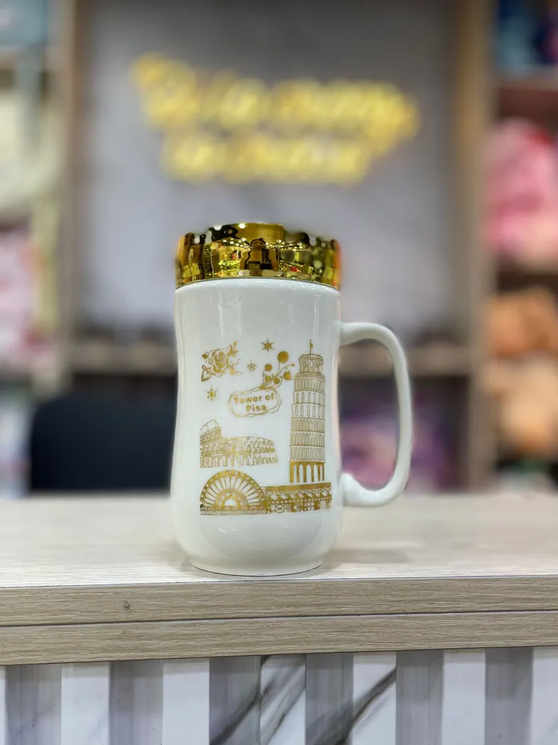 MUG TAPA ESPEJO DORADO 