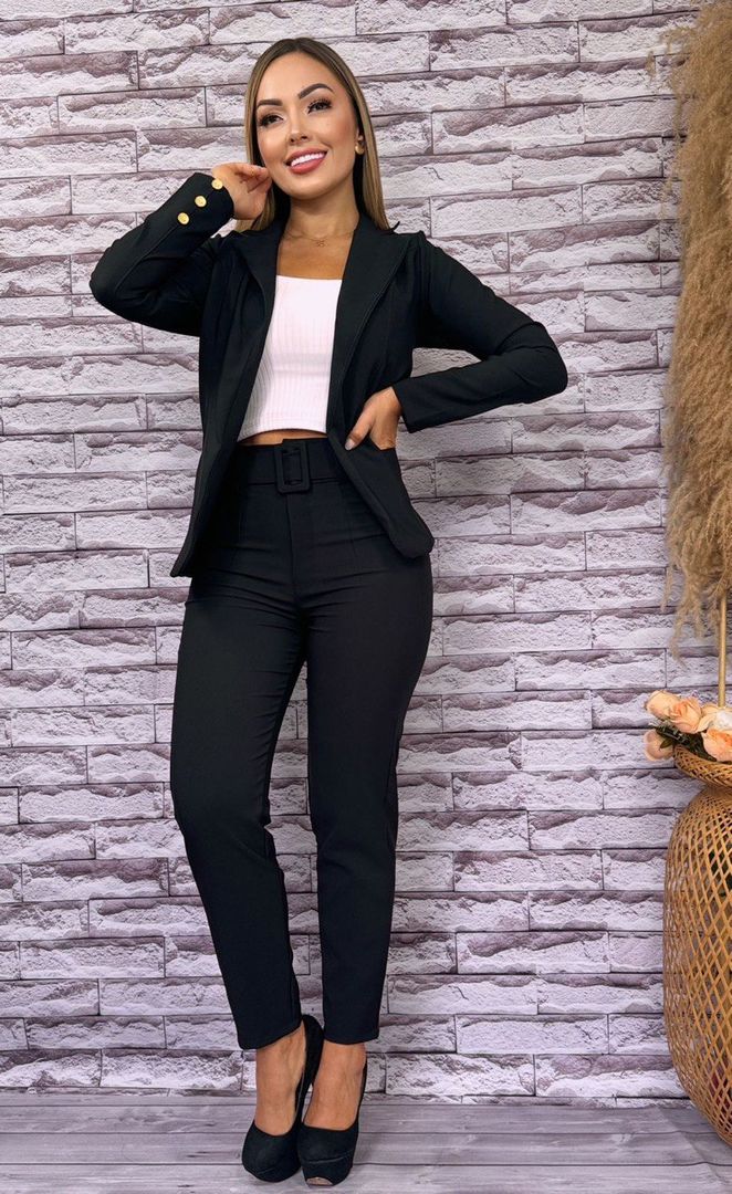 Pantalón Correa Negro