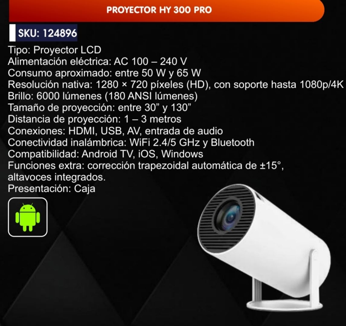PROYECTOR HY 300 PRO