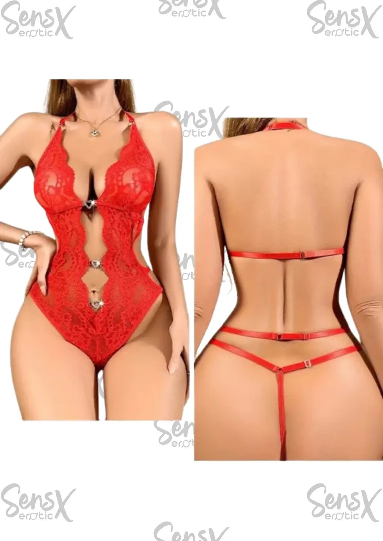 Lencería sin entrepierna para mujer, body de encaje transparente, pijama sexy con escote en V profundo, lencería traviesa para mujeres para juegos sexuales