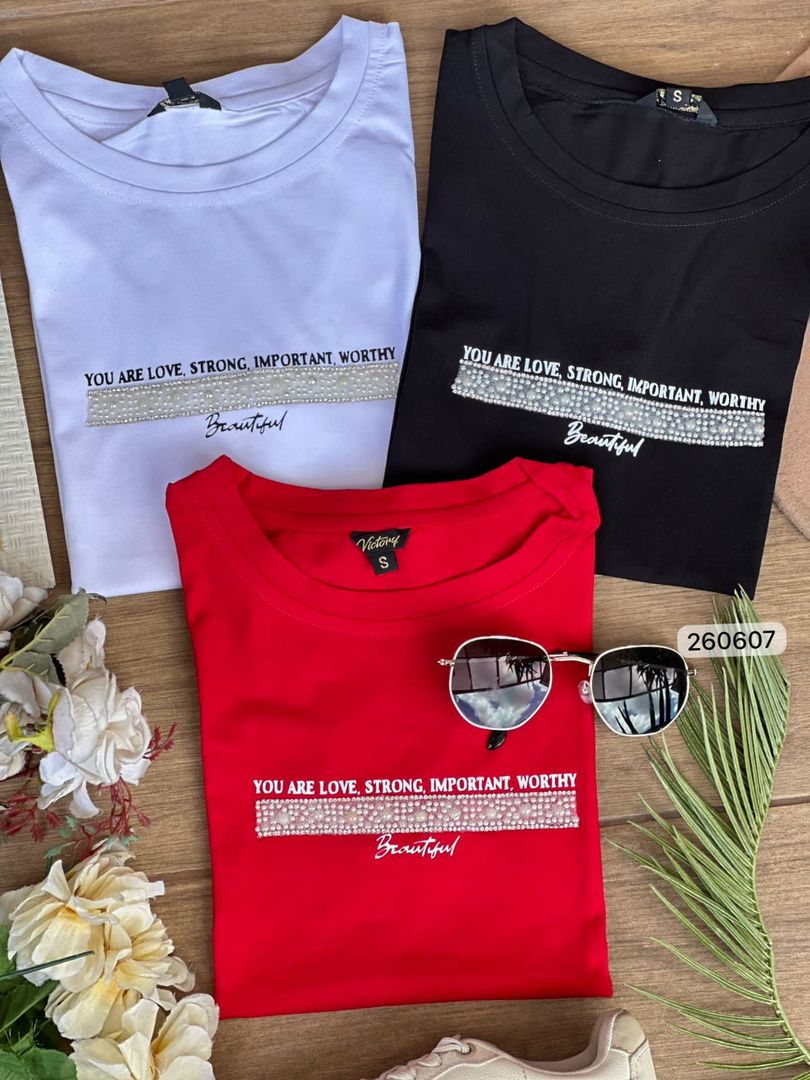 CAMISETA CAPRI SLIM PERLAS YOU ARE LOVE 260607