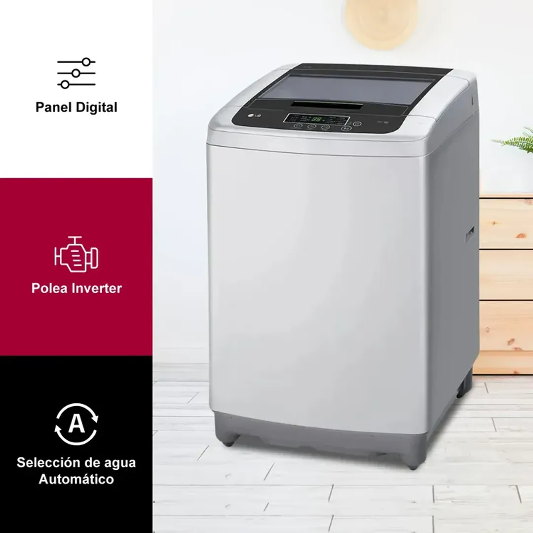 LAV LG 13KG - 28 LBS INVERTER GRIS
