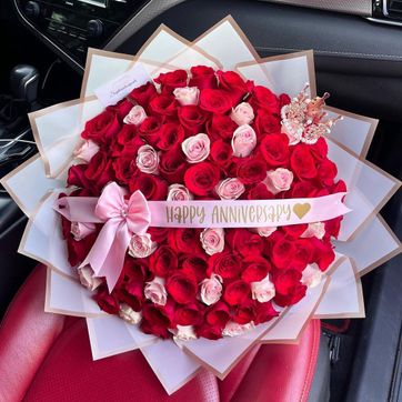 Imagen del producto 100 ROSAS CON CORONA