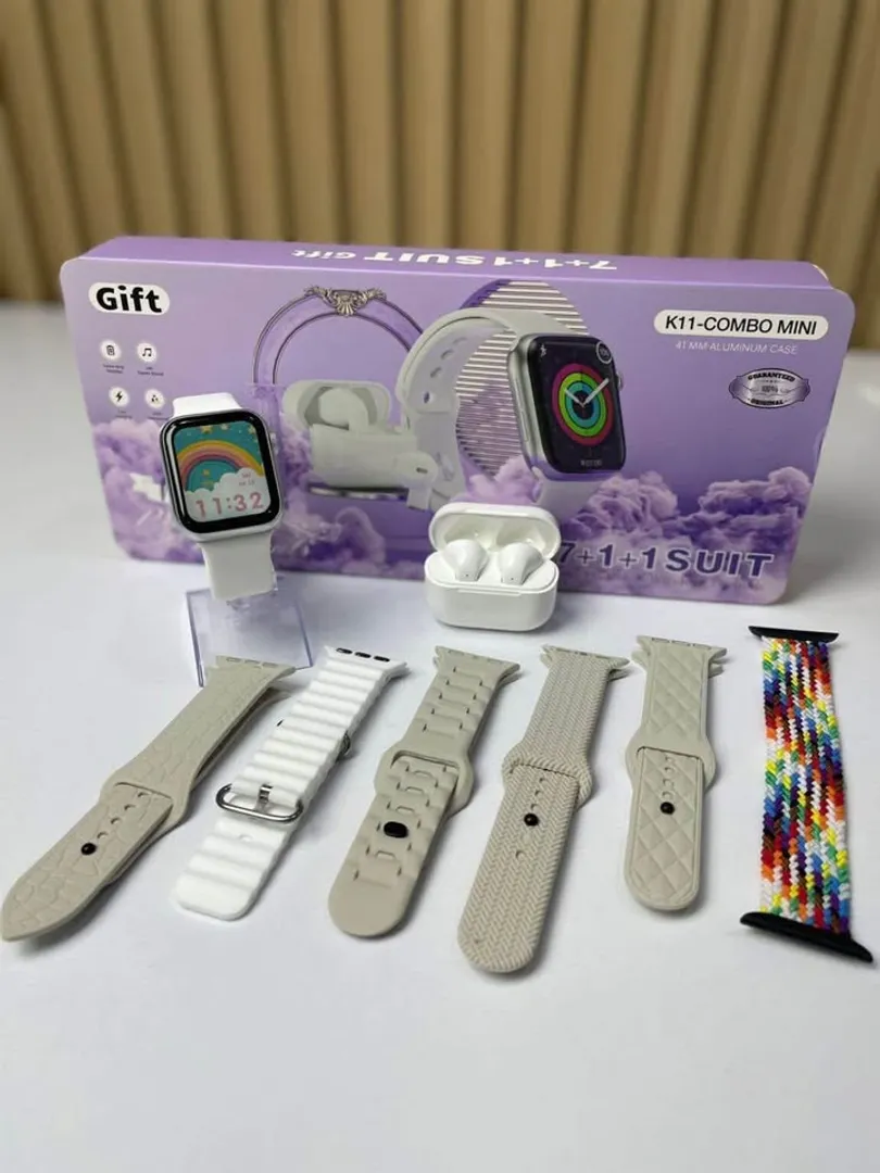  SET SMART WATCH RELOJ INTELIGENTE Y AUDIFONOS K11-COMBO MINI 