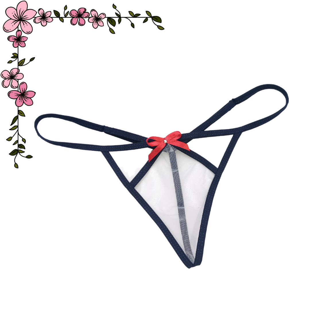 Panty tanga hilo en velo blanco 