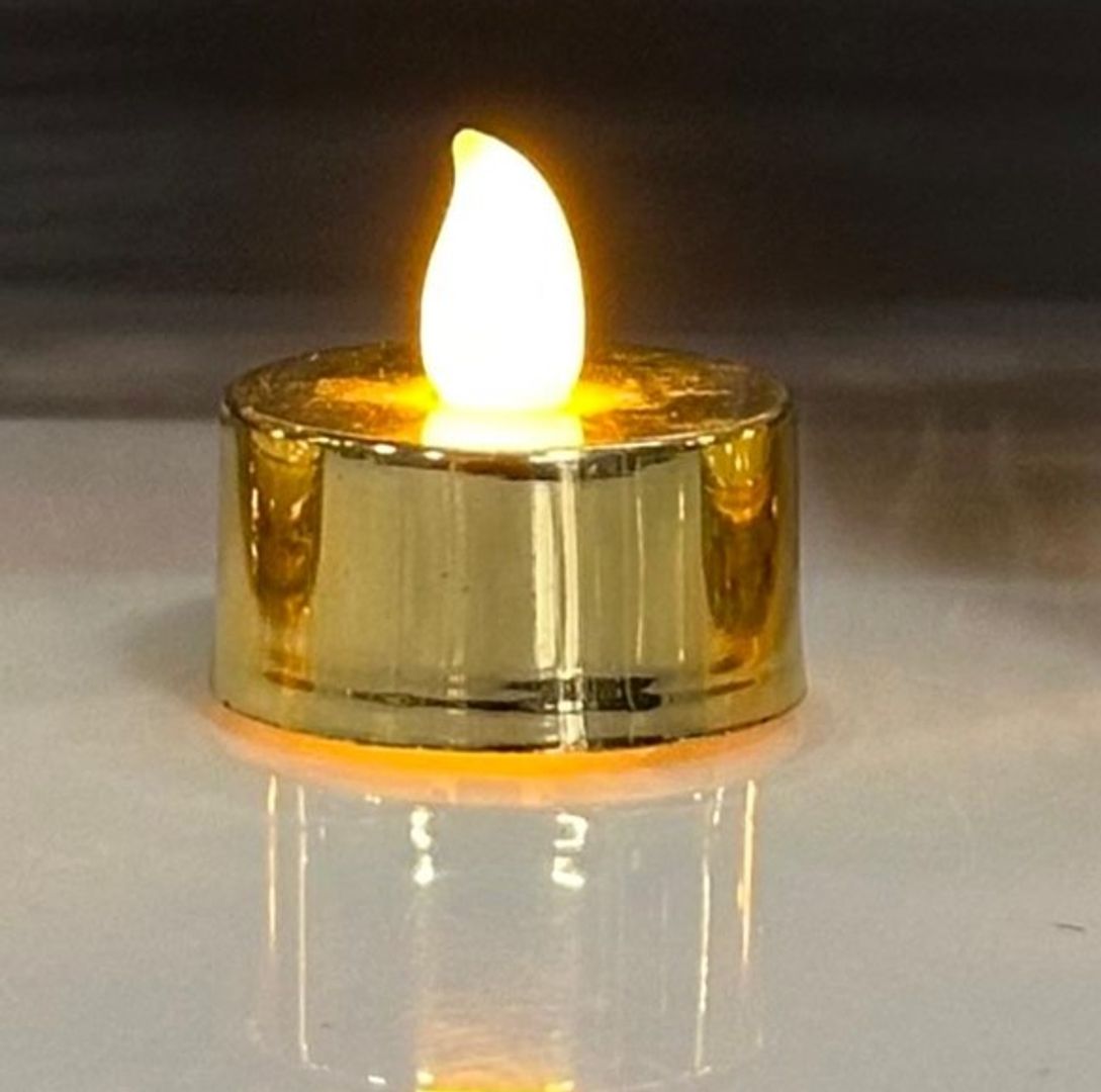 Vela Dorada Decorativa de Pilas 