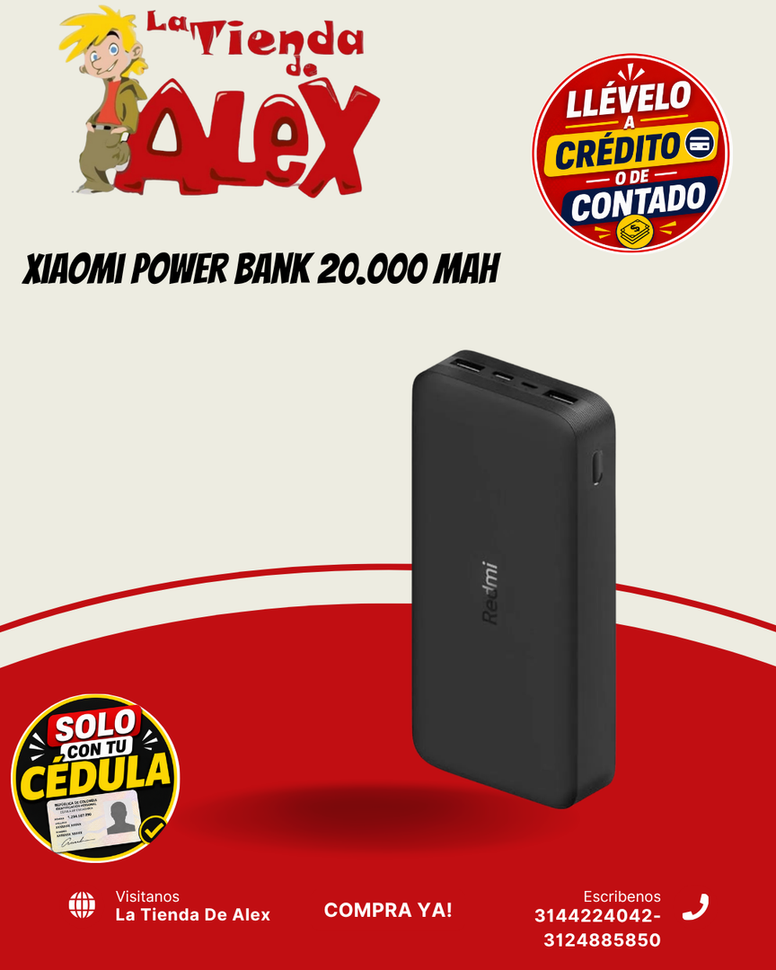 Xiaomi Power Bank 20.000 mAh