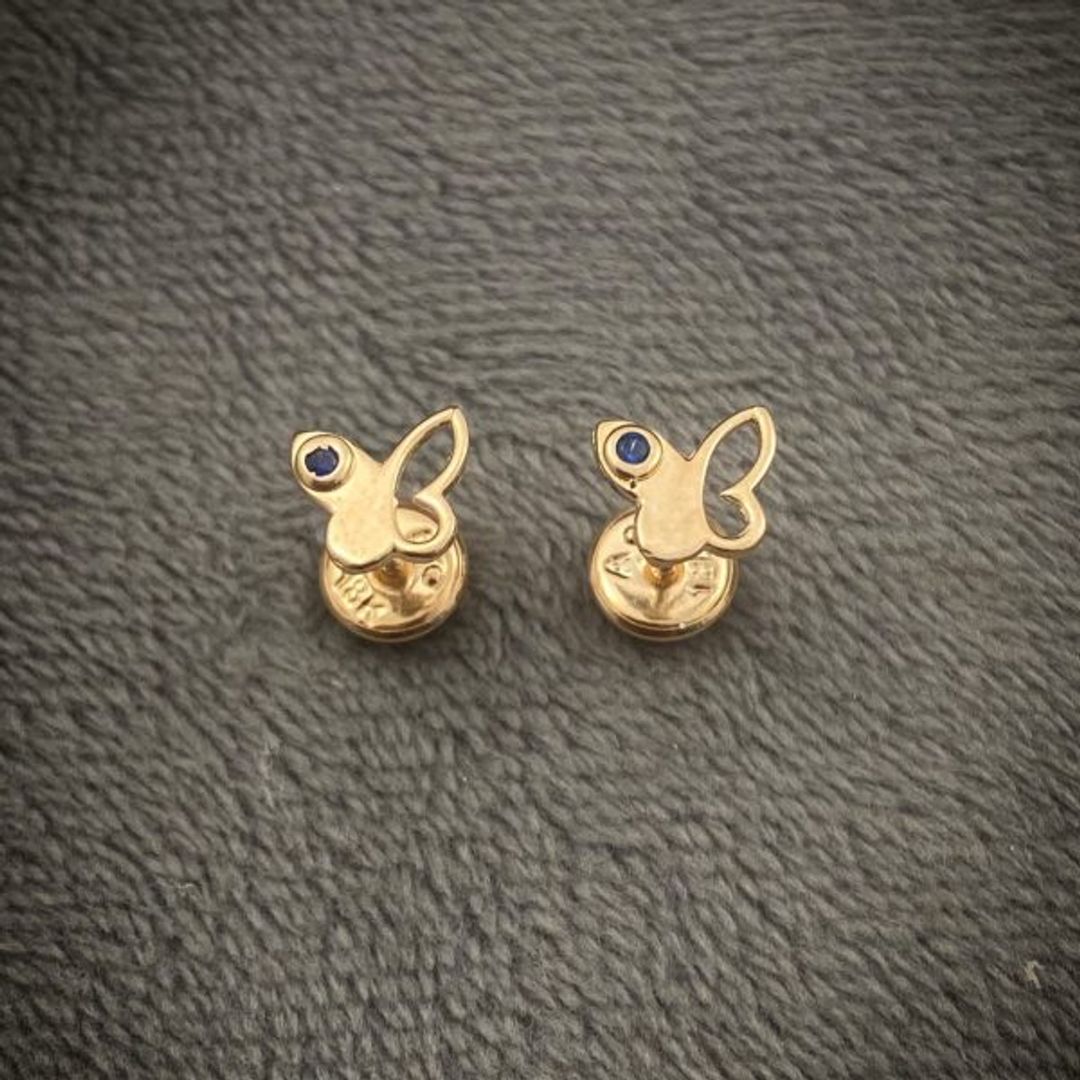 TOPOS DE MARIPOSA CON CIRCONES 0.7GR