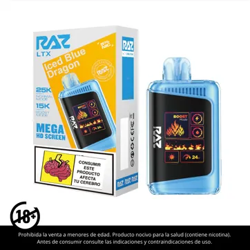 Imagen del producto Raz Iced Blue Dragon 25.000 Puffs