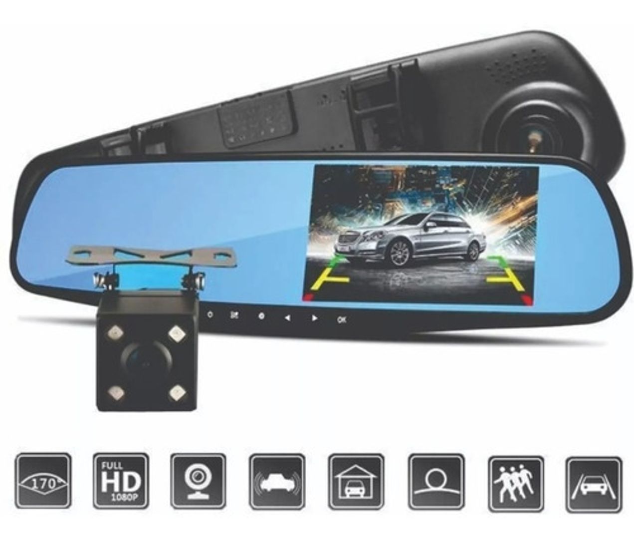 Espejo Retrovisor Doble Camara