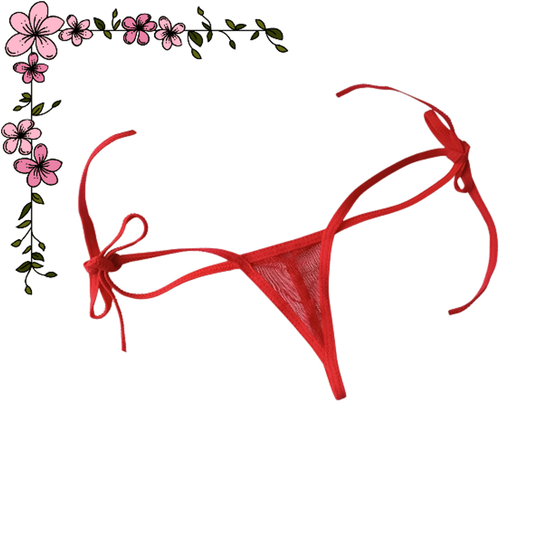 Tanga super micro en mallatex de amarre 