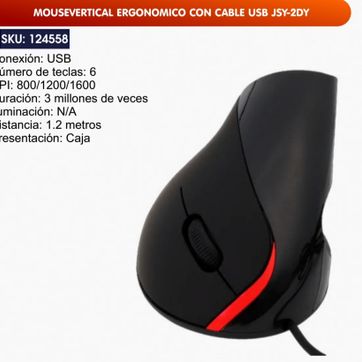 Imagen del producto MOUSE VERTICAL ERGONÓMICO CON CABLE USB