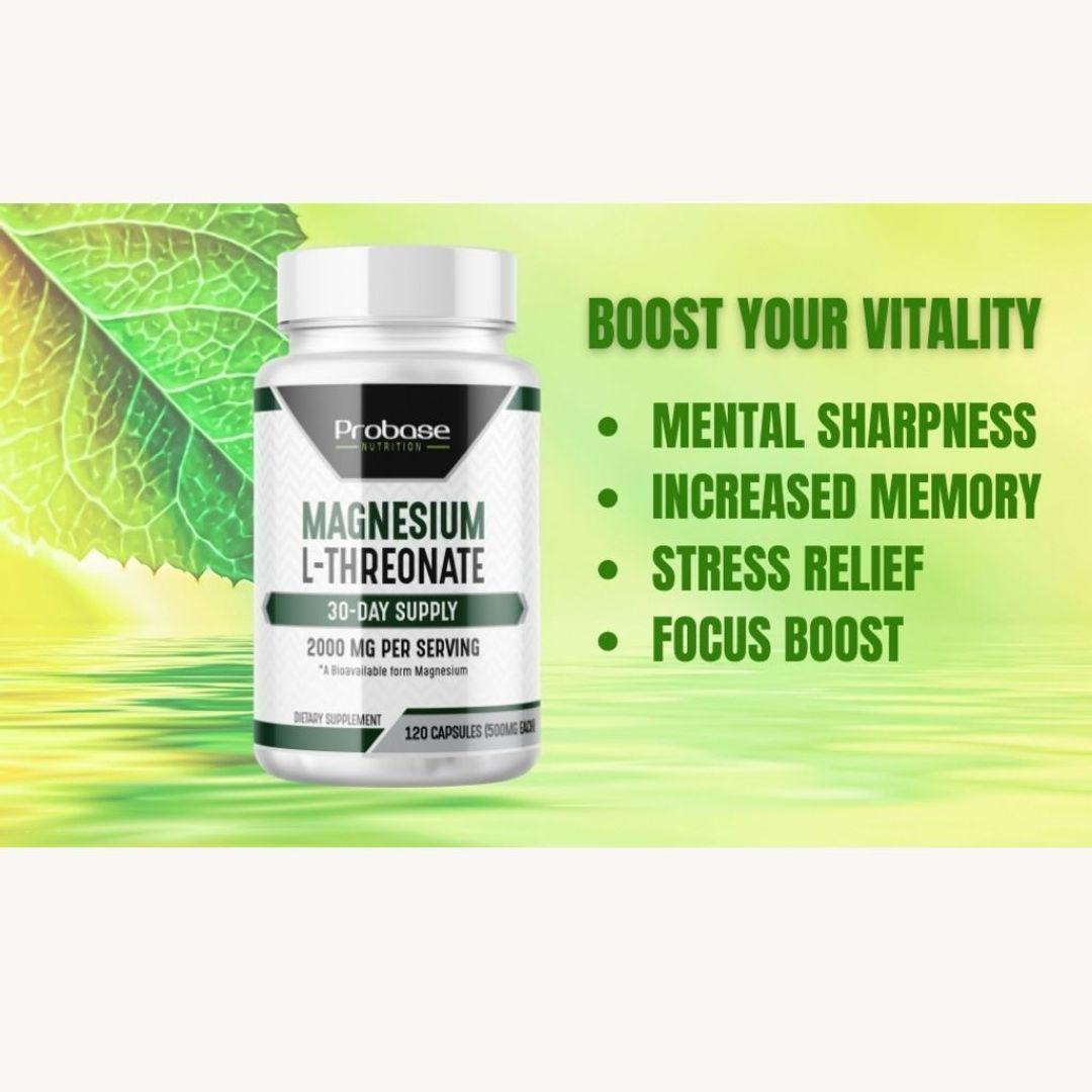 Magnesio L-treonato premium 2,000mg, 120 cap
