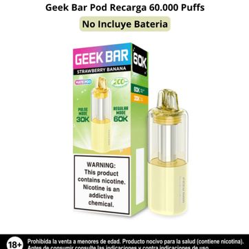 Imagen del producto Geek Bar Pod Strawberry Banana 60.000 Puffs