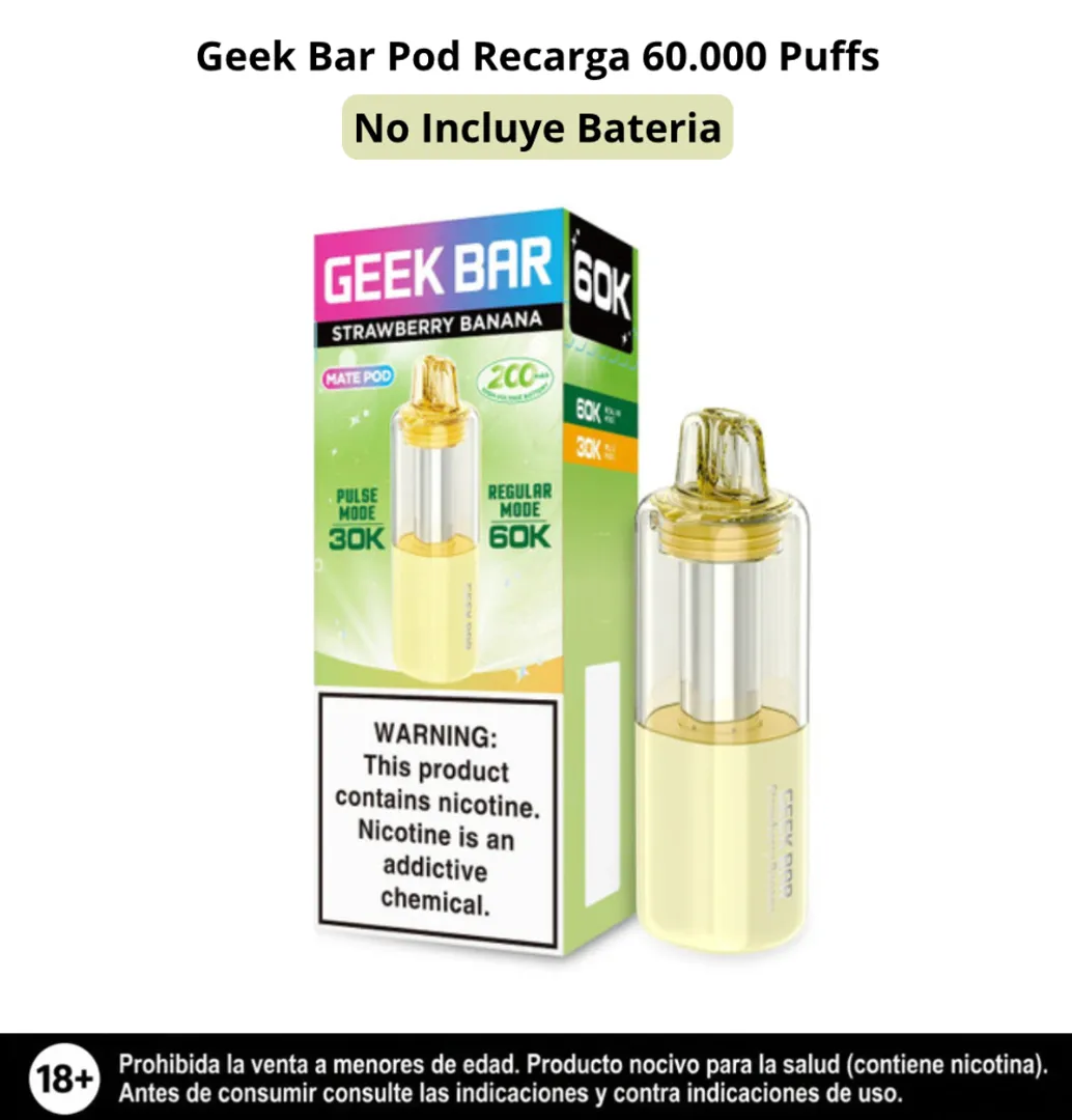 Geek Bar Pod Strawberry Banana 60.000 Puffs