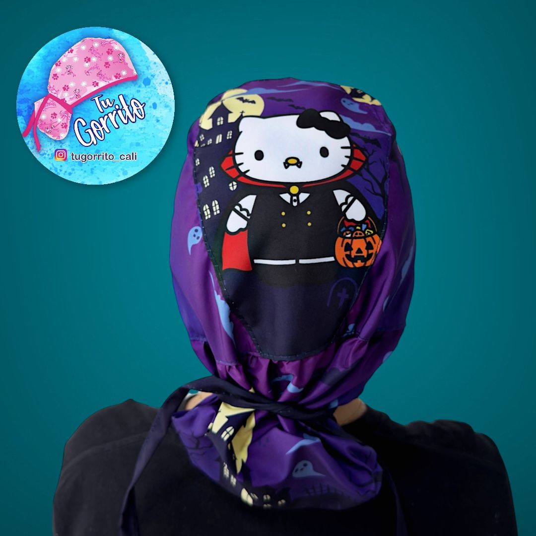Hello kitty Halloween morado difuminado