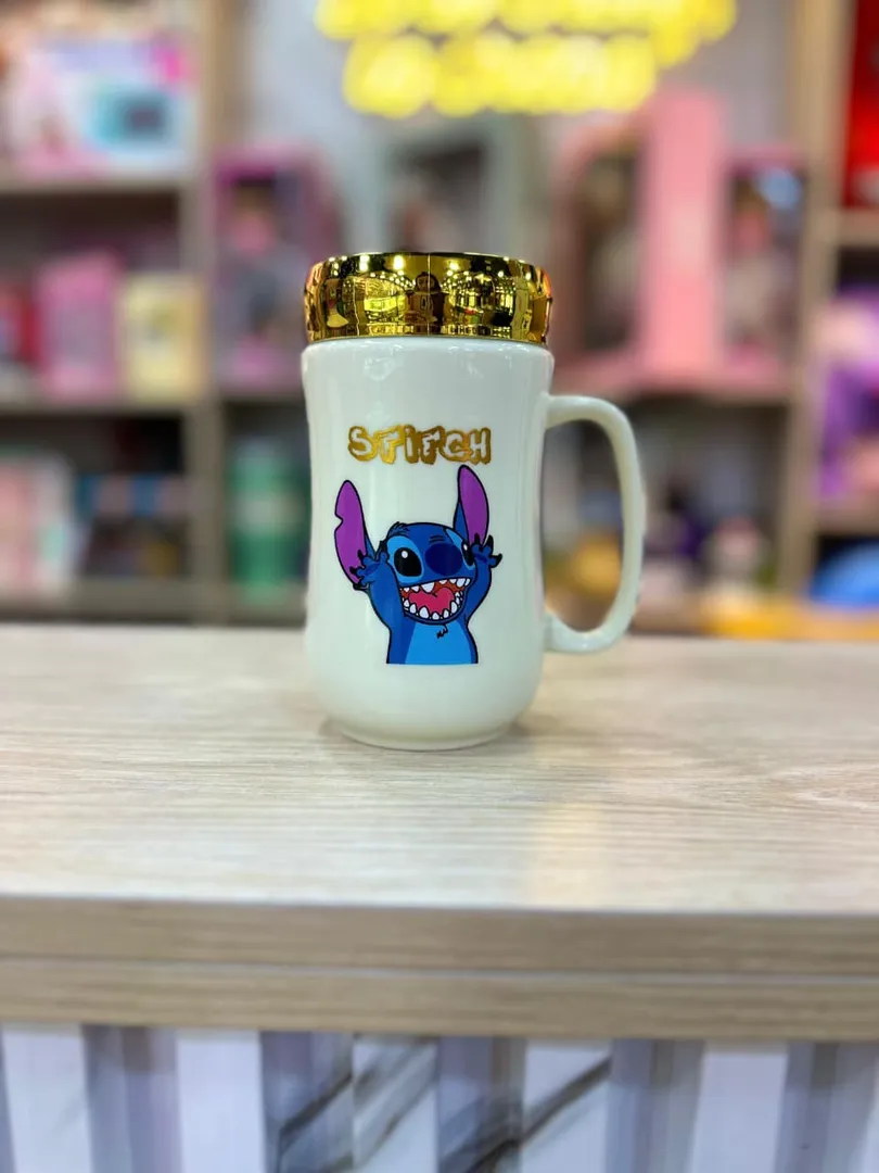 TAPA ESPEJO  DORADO STICH 