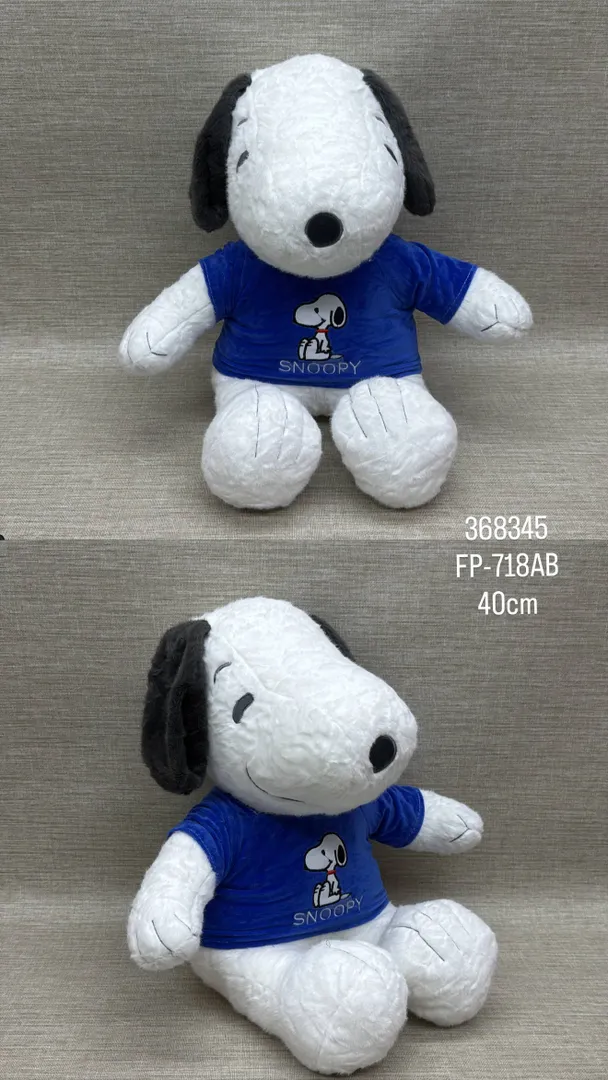 SNOOPY CON CAMISA AZUL  40 CM