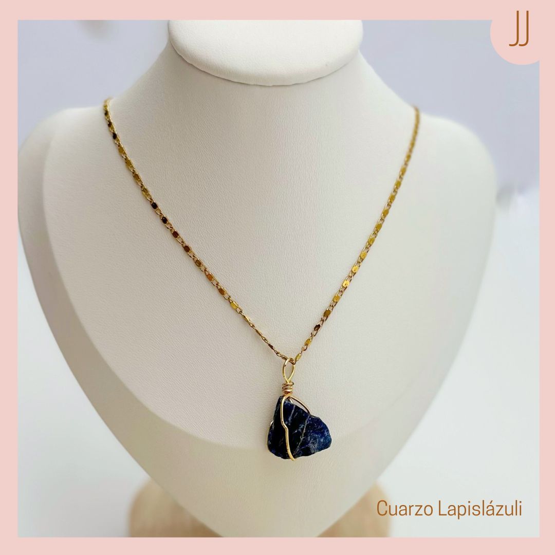 Collar Dije Cuarzo Lapislázuli 