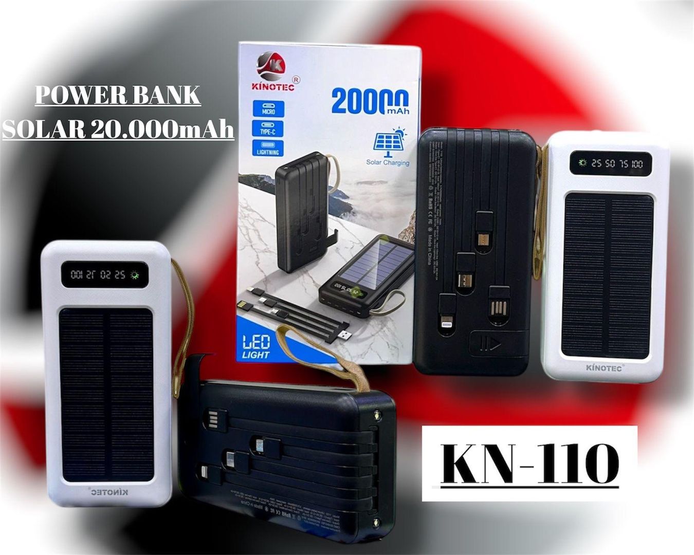 POWER BANK SOLAR 20.000 MA