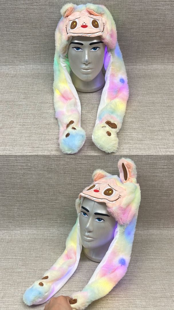 GORRO DE LABUBU MULTICOLOR CON LUCES