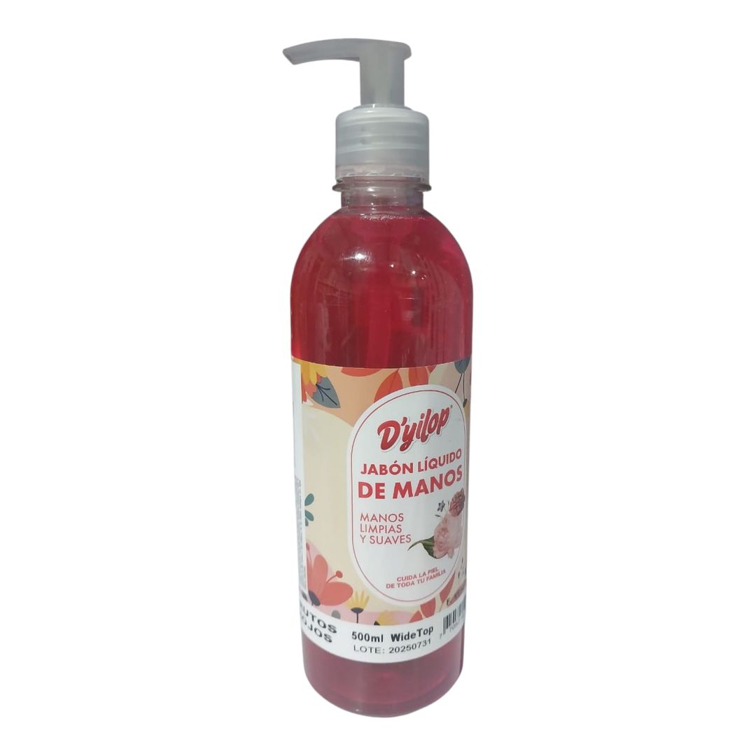  B. JABÓN LIQUIDO MANOS FRUTOS ROJOS YILOP X 500 ML VÁLV. 