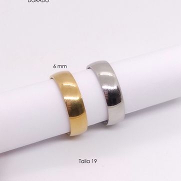 Imagen del producto ARGOLLA LISA ACERO DORADO 6MM