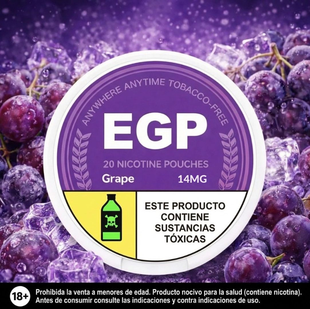 Egp Refreshing Grape 14mg - Parches De Nicotina, Nicotine Pouches