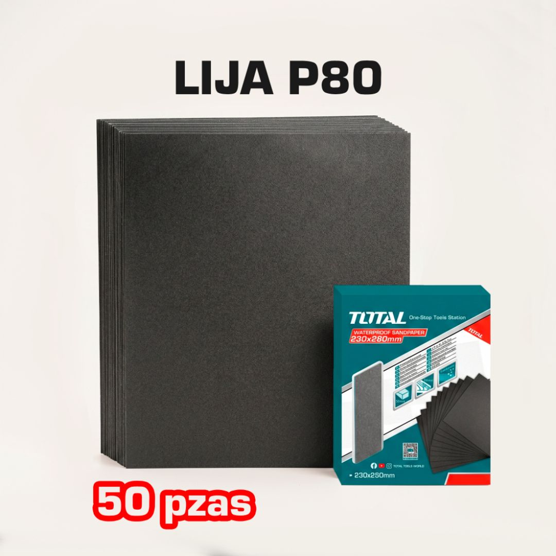 LIJA GRANO 80 50 HOJAS SET