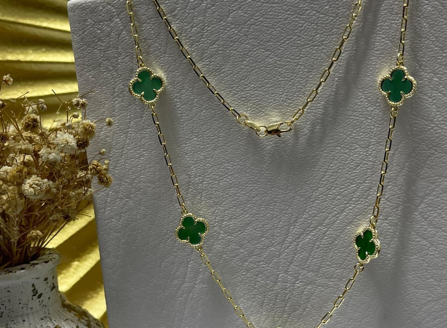 Cadena van cleef x5 verde de 45cm 