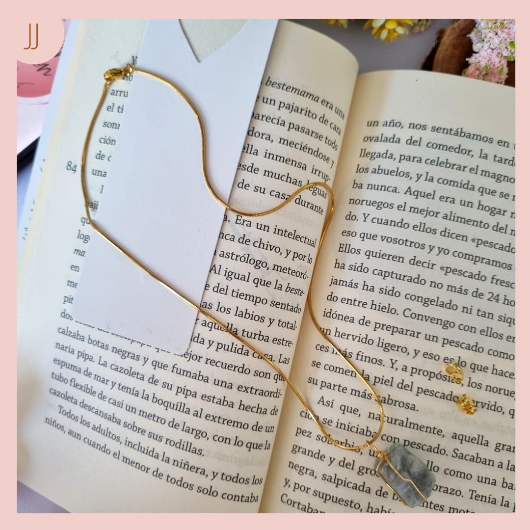 Collar, Dije aretes Cuarzo Natural Pirita