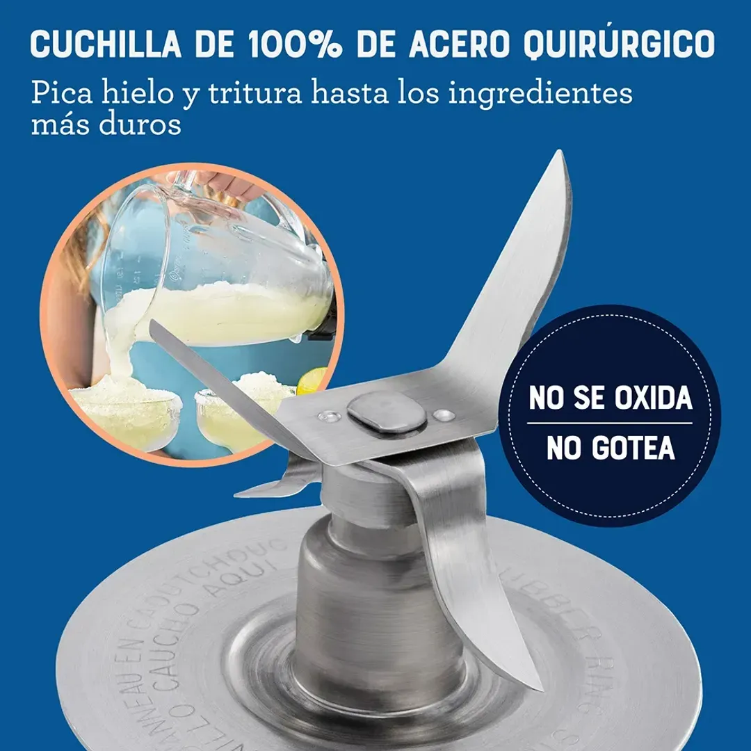 LICUADORA OSTER VASO DE VIDRIO PERILLA NEGRA KALIMAN