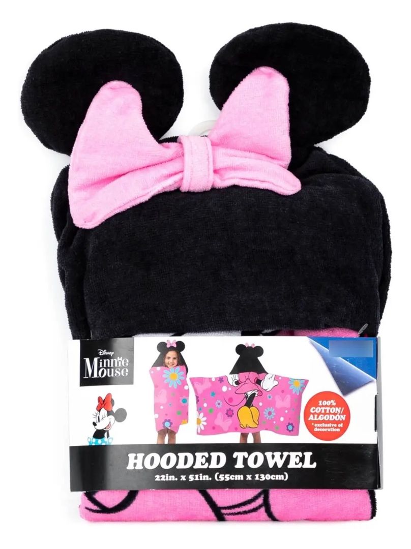 TOALLA CON CAPUCHA DE MINNIE MOUSE