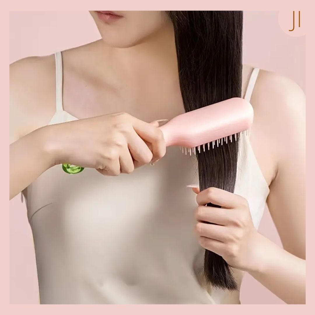 Cepillo Mágico de cabello Rosado y Verde