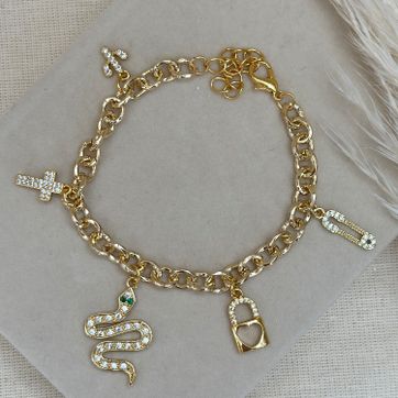 Imagen del producto Pulsera charms serpiente 