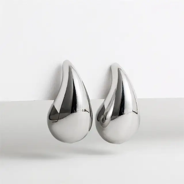 Aretes Gotas Plateadas - imagen 1