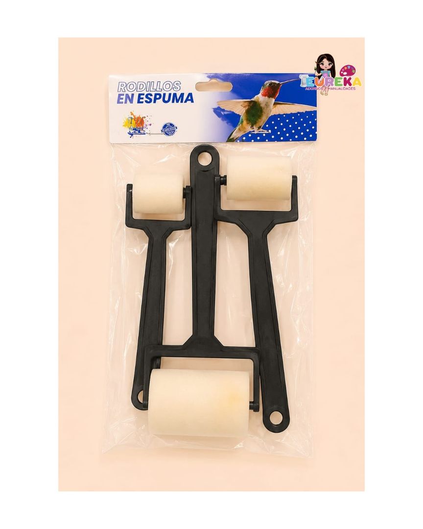 RODILLOS AH ROYALE DE ESPUMA MANGO NEGRO SET X3