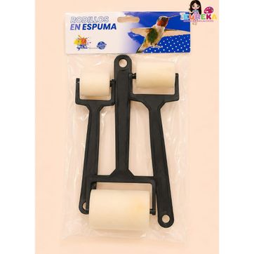 Imagen del producto RODILLOS AH ROYALE DE ESPUMA MANGO NEGRO SET X3