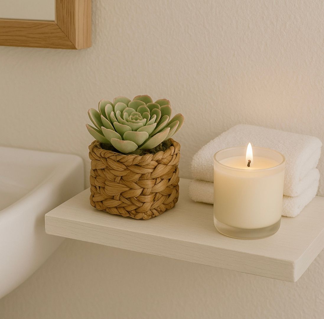 Planta Artificial Suculenta en cesta 