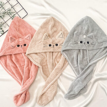 TOALLA PARA EL CABELLO DE MICROFIBRA GATO - imagen 1