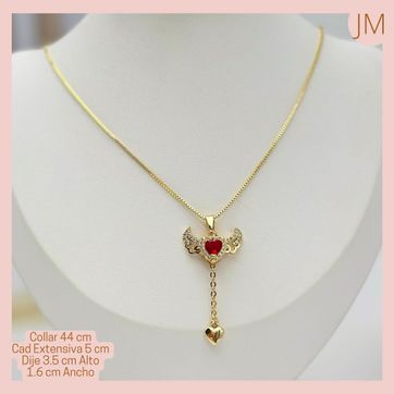 Imagen del producto Lindo Collar Dije Corazón Alas 