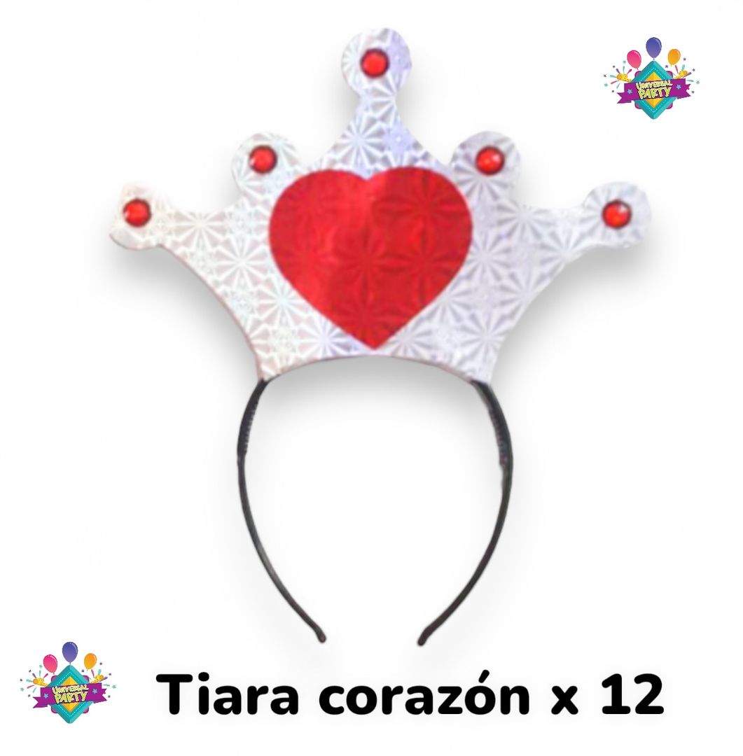 TIARA CORAZÓN X 12 UNI