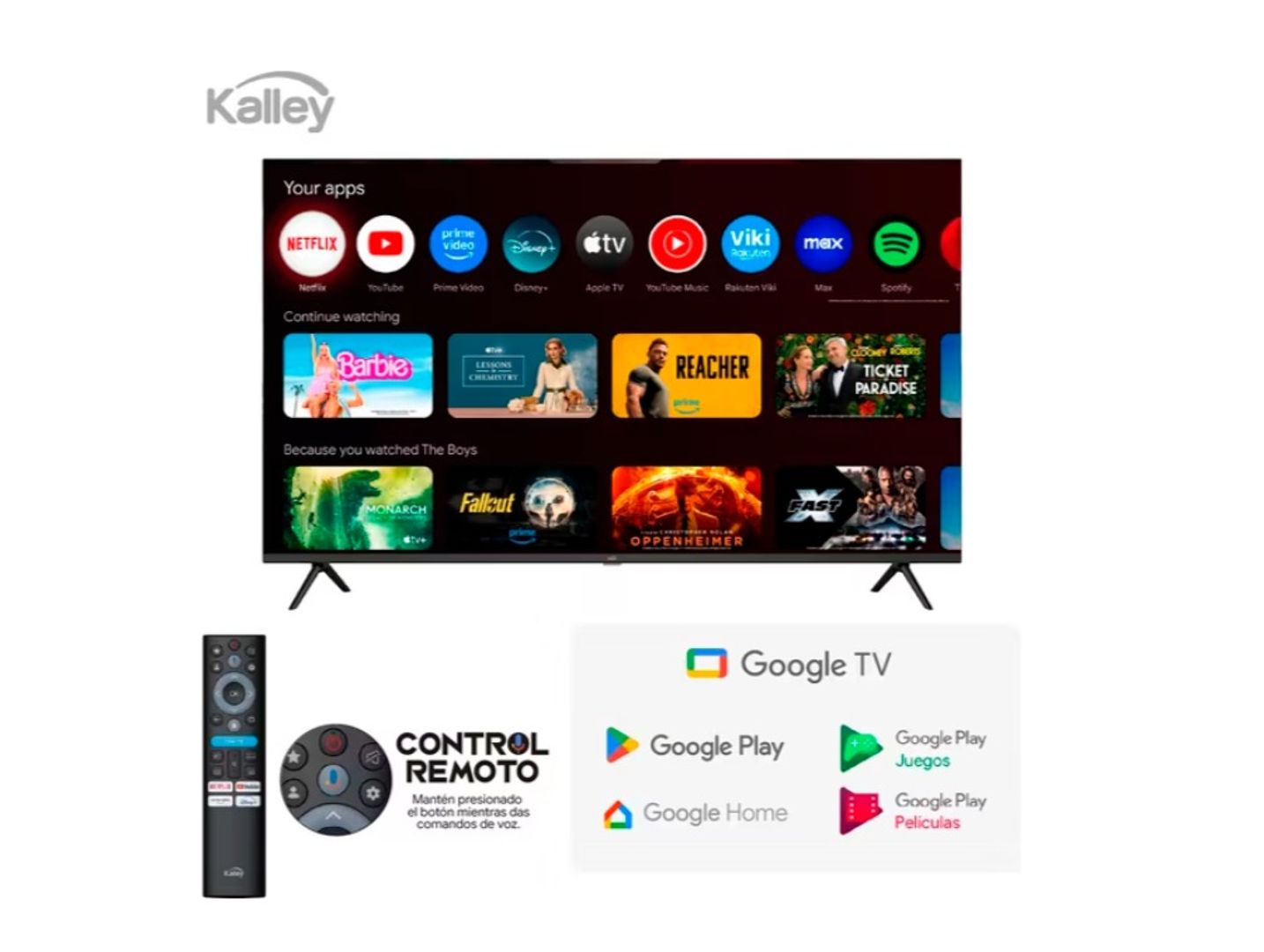 TELEVISOR  KALLEY 40'' 40GQ200 FHD QLED