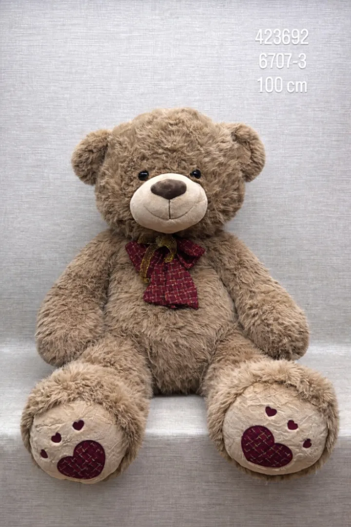 OSO PELUDITO CON MOÑO 100 CM