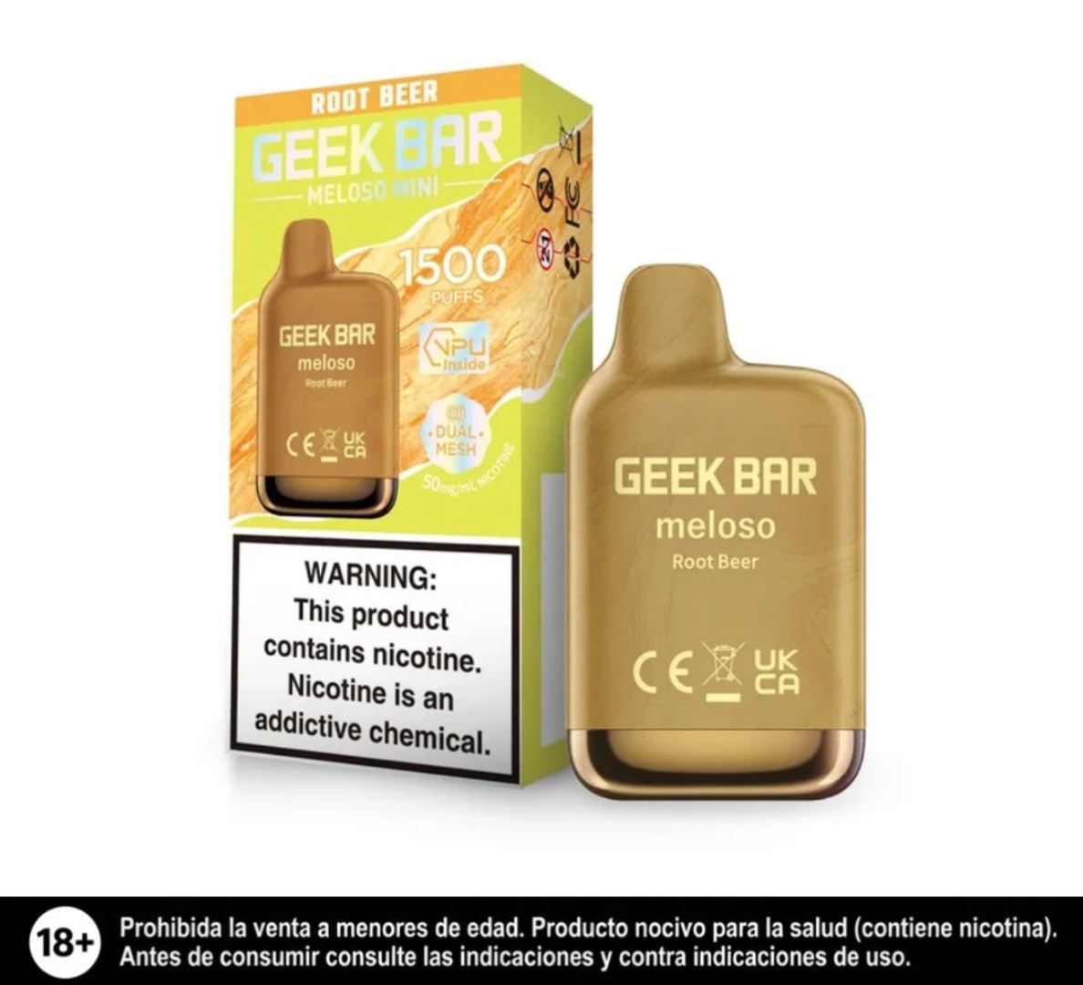 Geek Bar Root Beer 1500 Puffs Meloso Mini