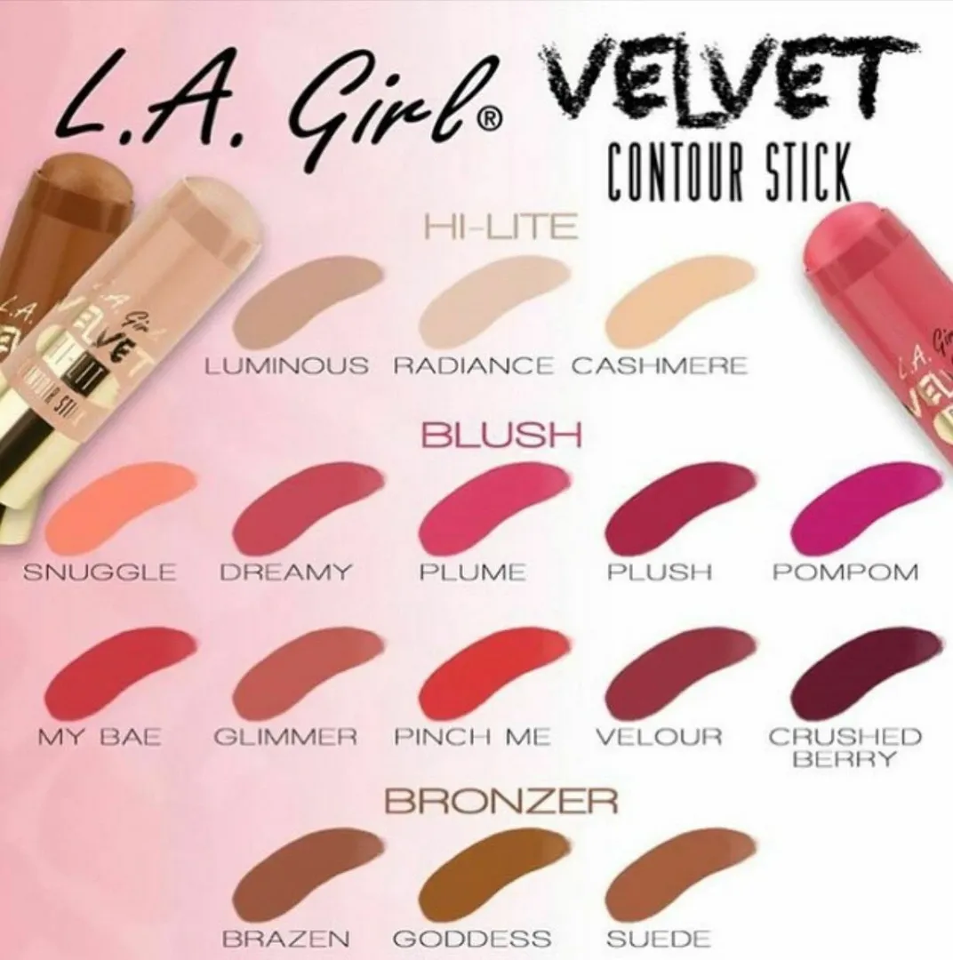 VELVET BLUSH/CONTOUR/HI-LITE STICK L.A GIRL
