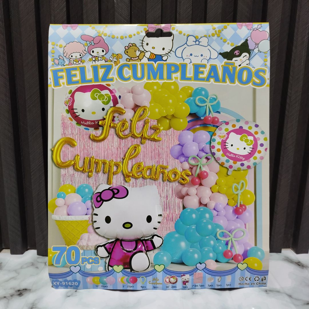 ARCO DE GLOBOS HELLO KITTY
