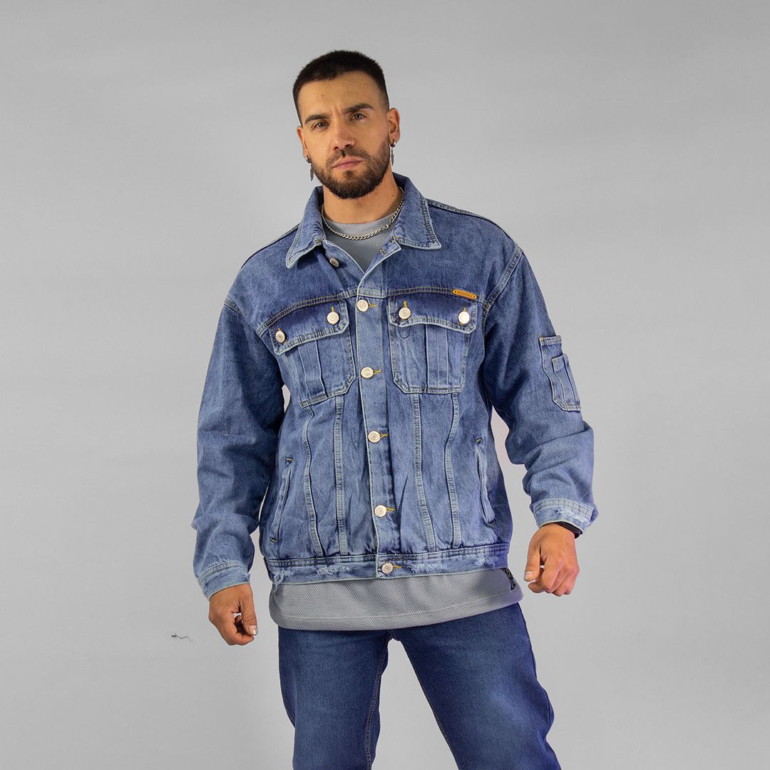 CHAQUETA OVERSIZE AZUL 